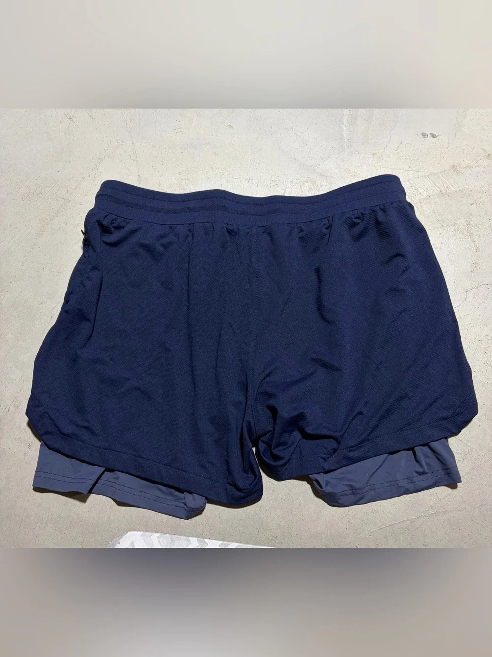 Sculpted platho Navy Athletic Drawstring Shorts liner XL